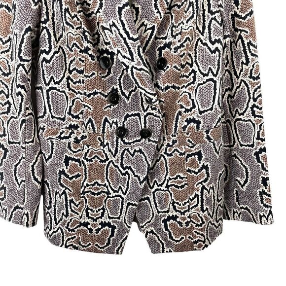 CAbi #3733 Python Blazer Snake Print Tan Gray Jacket Sz 6 - Picture 5 of 10
